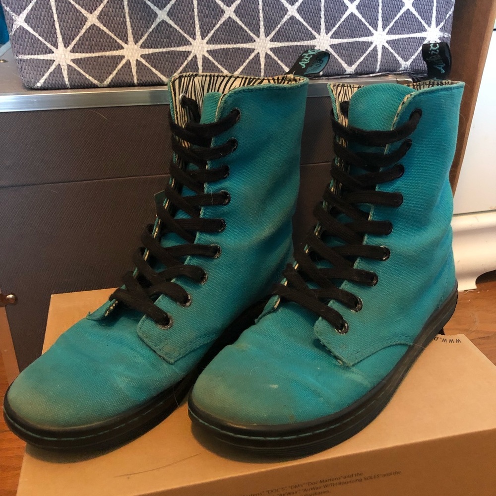 Canvas Dr. Marten’s Boots. Size 7 - Picture 1 of 6